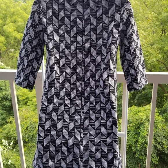 Zara Trafaluc Chevron Gray Black Mini Dress - Picture 4 of 8